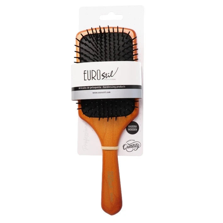 Euro Stil Paddle-Bürste Holz mit Kunststoffborsten 25 cm 2